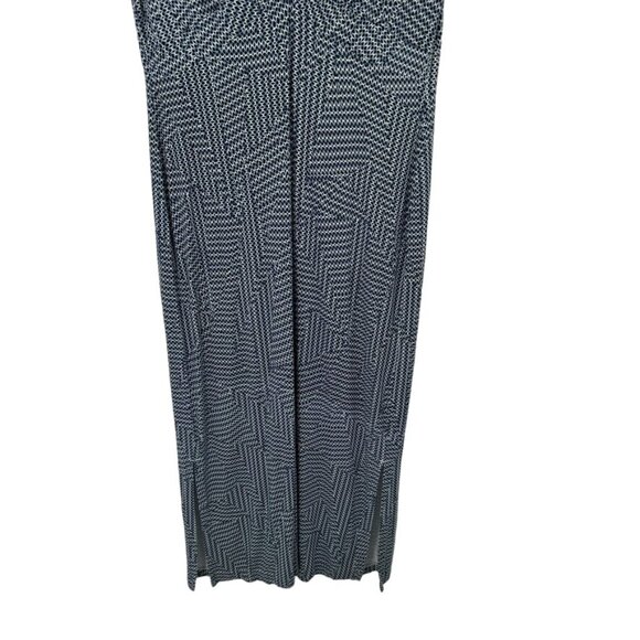 Chico's 2 Women's Blue pattern Maxi Dress Size large Rayon knit cap sleeve - Picture 6 of 10